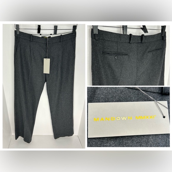 MANDOWN MMXXI NWT Wool Gray Dress Pants Size XXL 40x33.5 Quiet Luxury Office NEW - Picture 1 of 12